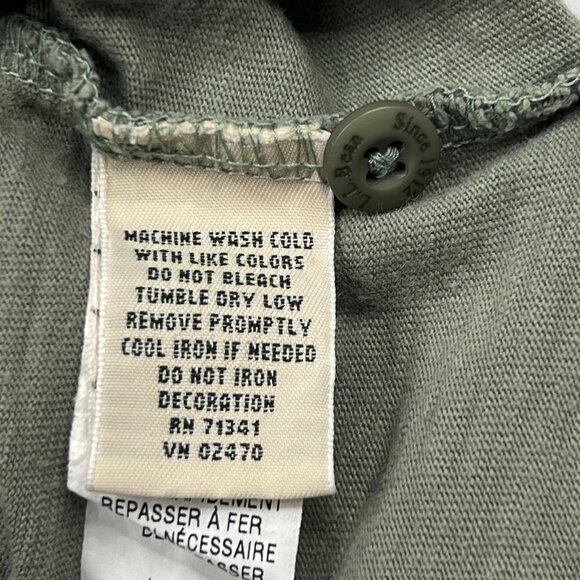 L. L. Bean Vintage Marled 100% Cotton Polo in Medium Green - Size XL - Picture 4 of 5